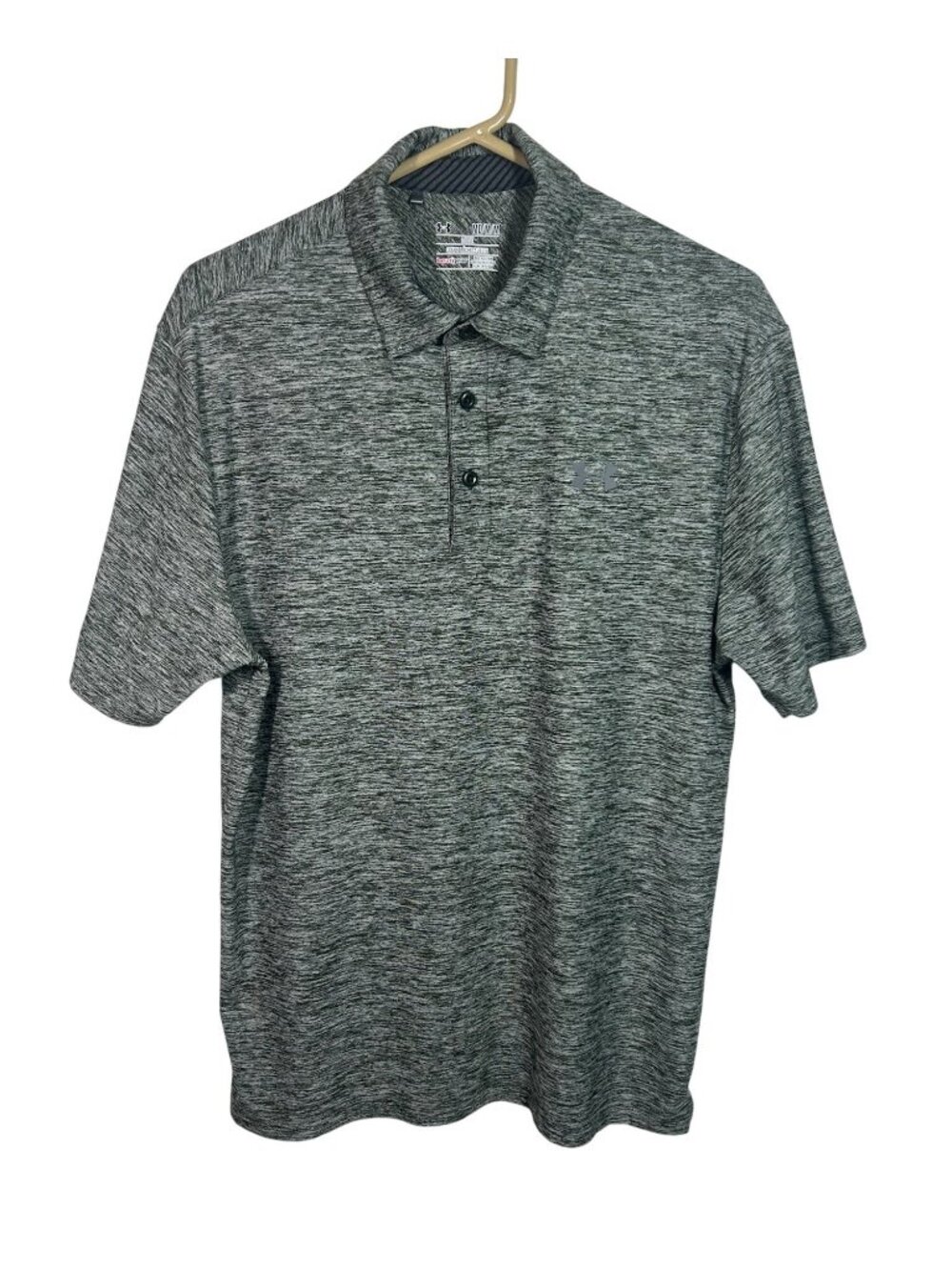 Under Armour Men’s  HeatGear Polo Shirt Loose Fit Forest Green/Gray Size M